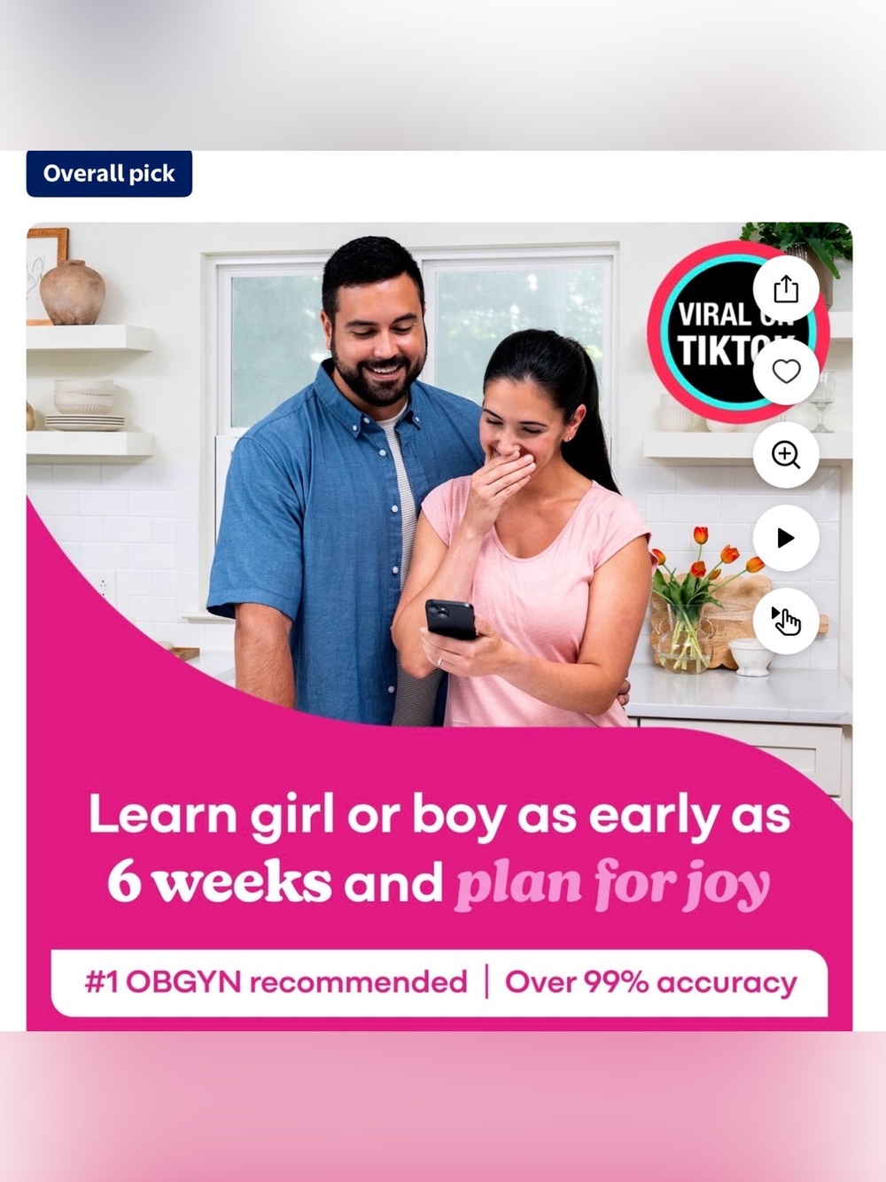 Myriad Genetics | SneakPeek Early Gender Test Know Sooner BABY Accurate NWT BOX